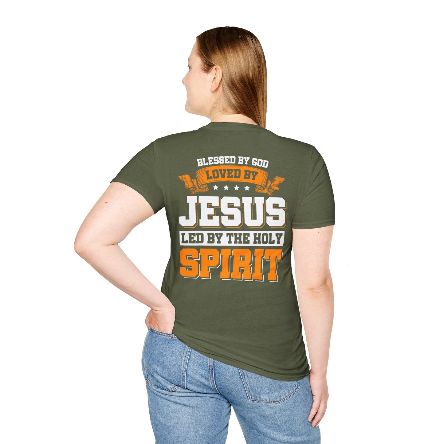 Christian T-Shirt Blessed loved and led