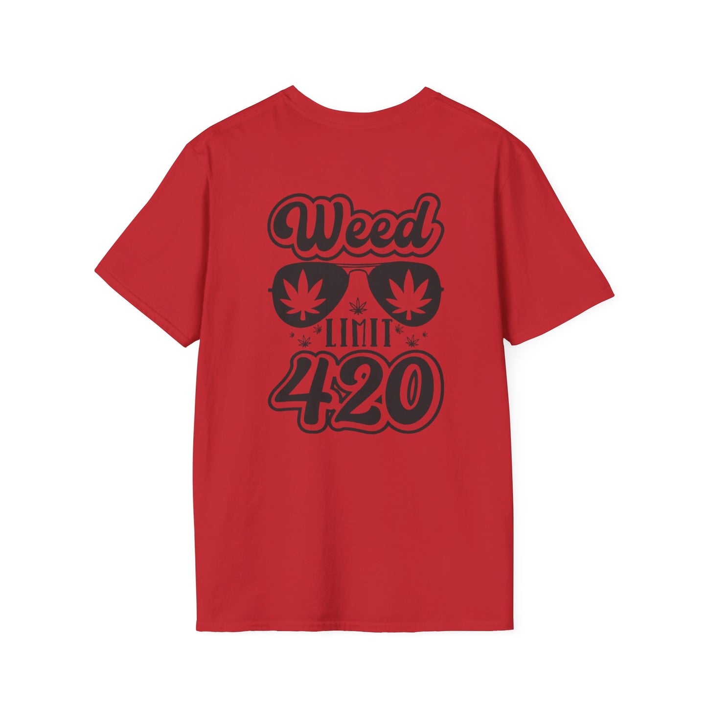 420 Weed Limit Unisex Softstyle T-Shirt | Cannabis Lover Tee for 4/20 Celebrations