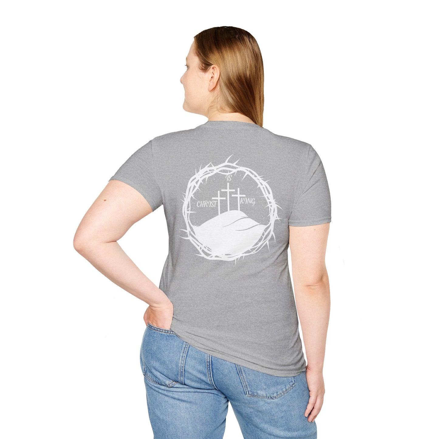 Faith-Inspired Unisex T-Shirt - Christ & King W/Thorn Crown Tee