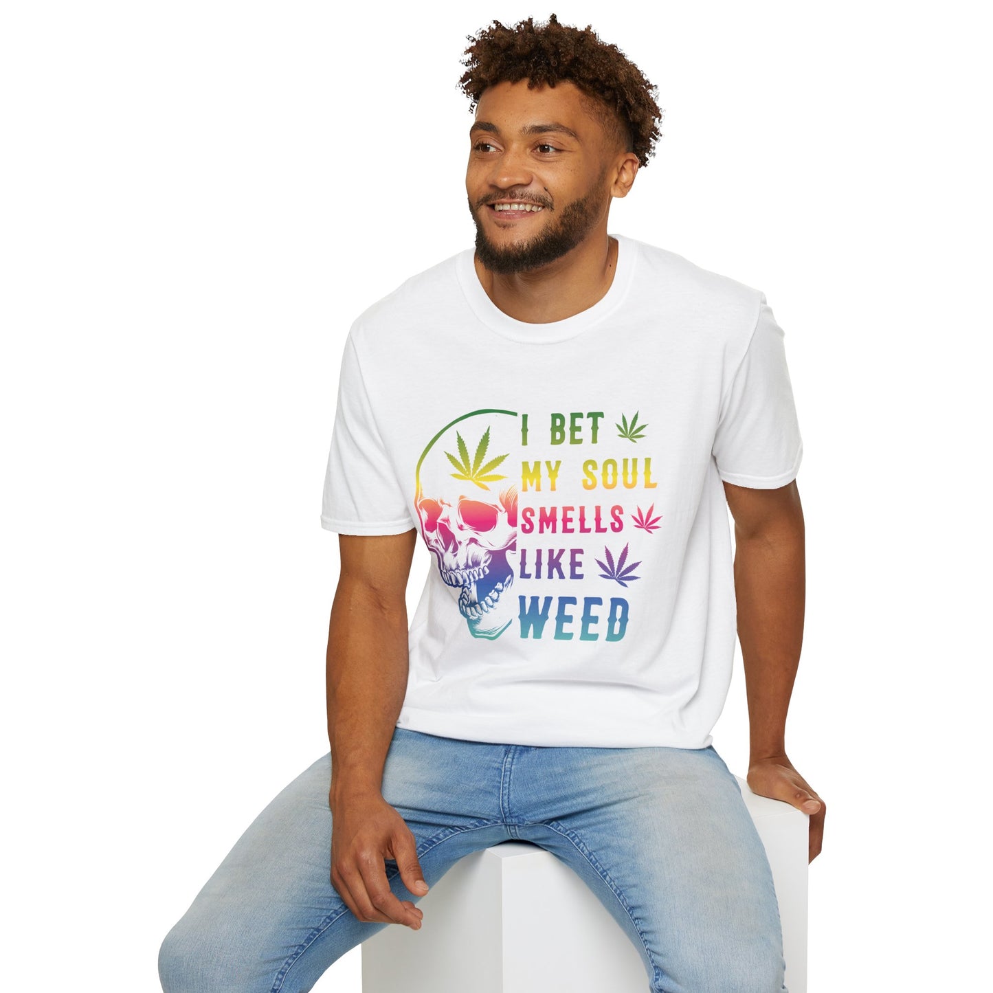 Colorful Skull Weed Unisex T-Shirt