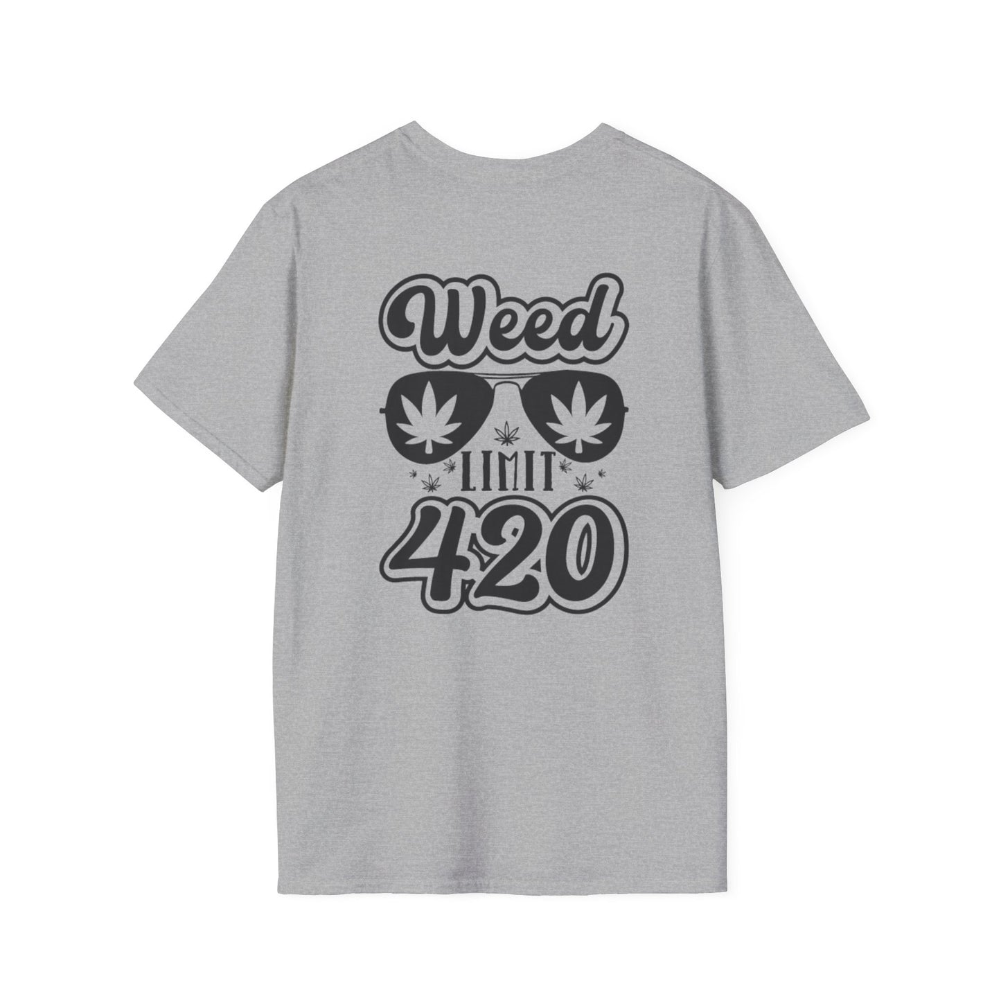 420 Weed Limit Unisex Softstyle T-Shirt | Cannabis Lover Tee for 4/20 Celebrations
