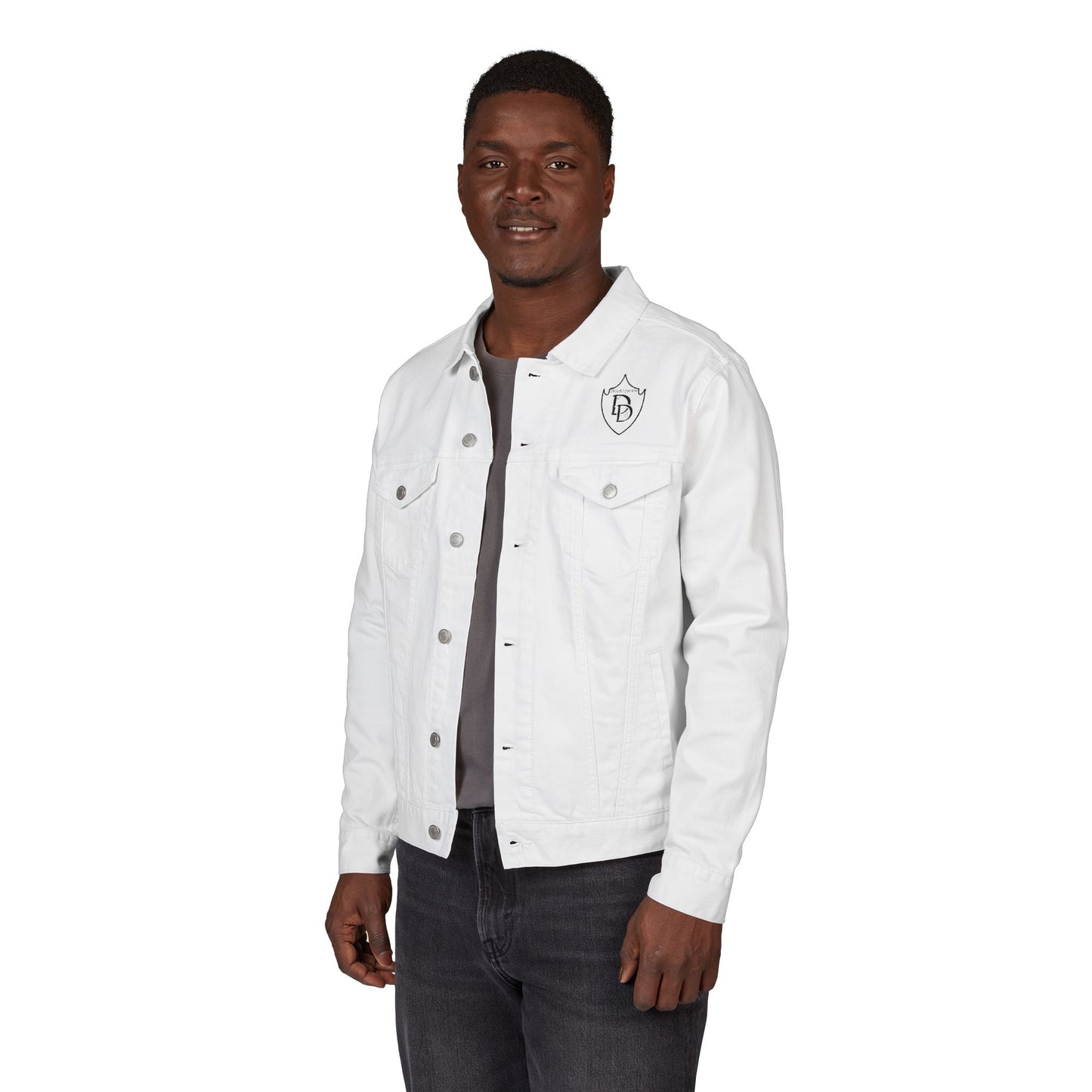 Embroidered Desert Dawn Royal Denim Jacket