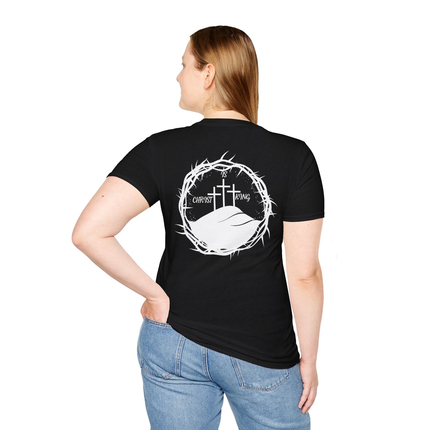 Faith-Inspired Unisex T-Shirt - Christ & King W/Thorn Crown Tee