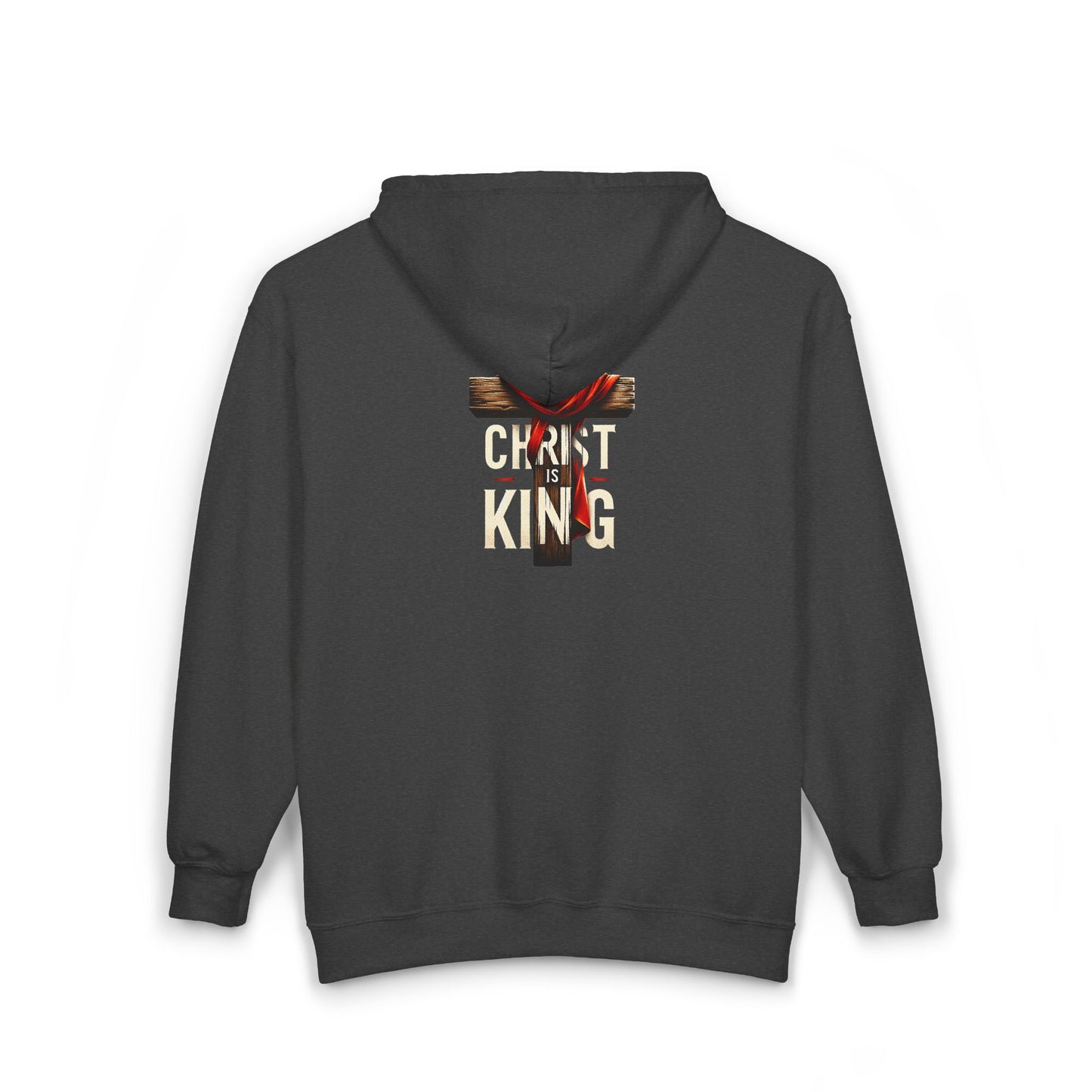 Full Zip Hooded Sweatshirt Christ is King Design