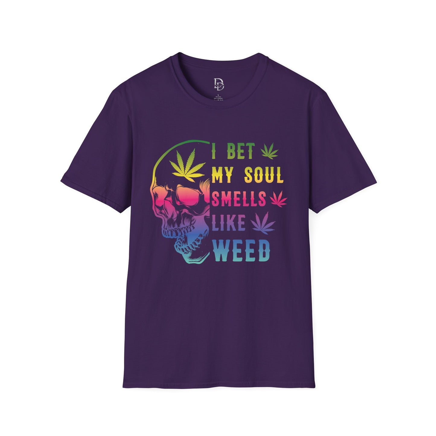 Colorful Skull Weed Unisex T-Shirt