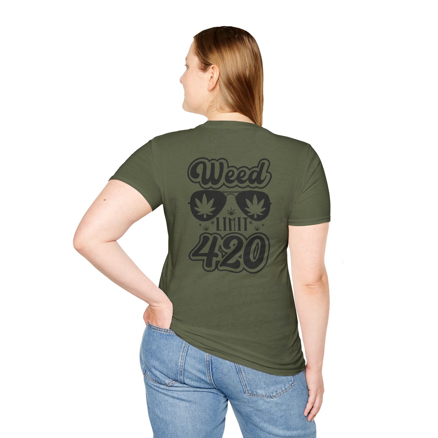 420 Weed Limit Unisex Softstyle T-Shirt | Cannabis Lover Tee for 4/20 Celebrations