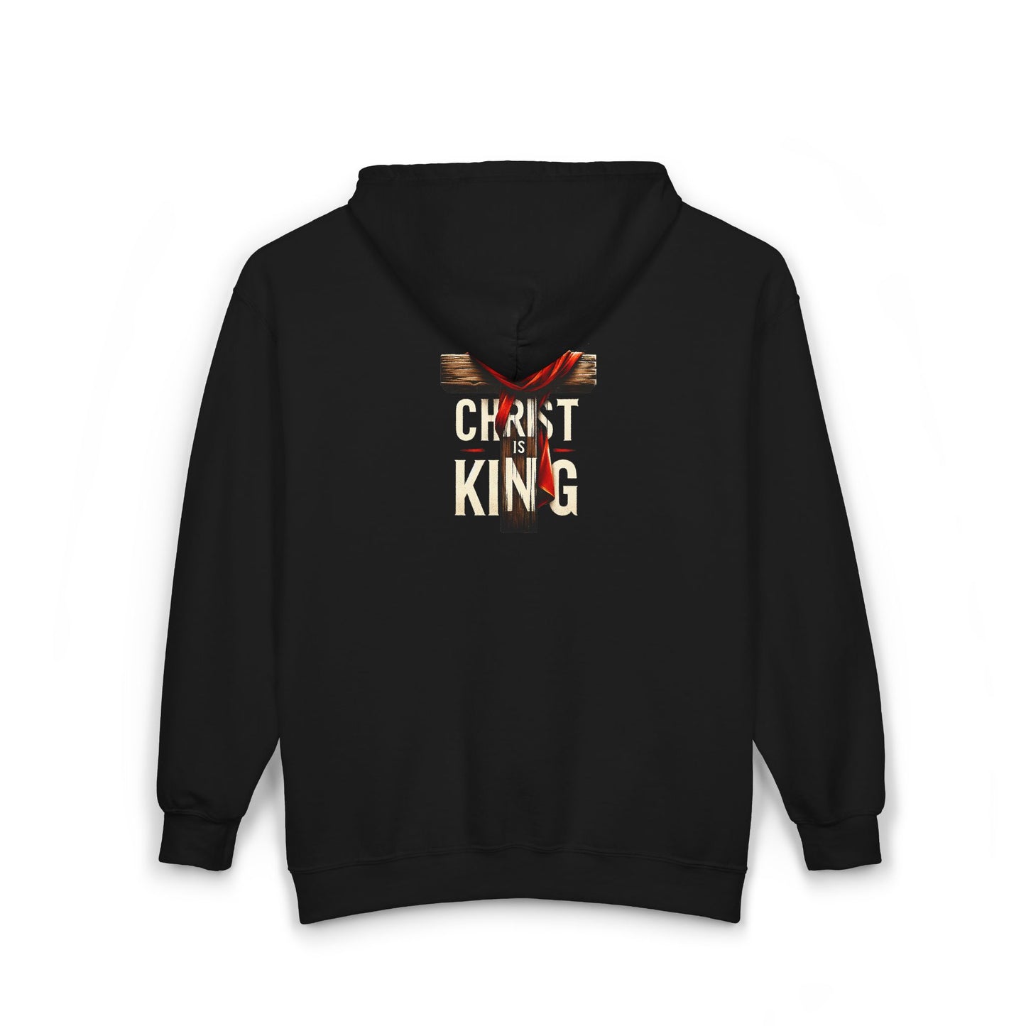 Full Zip Hooded Sweatshirt Christ is King Design