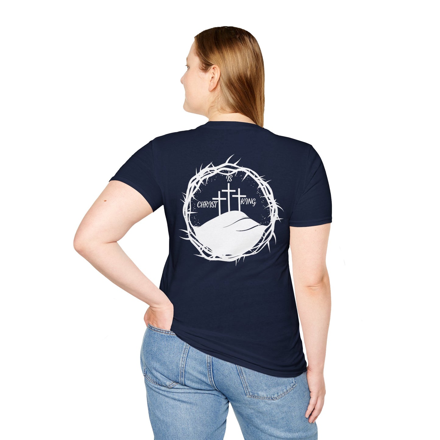 Faith-Inspired Unisex T-Shirt - Christ & King W/Thorn Crown Tee