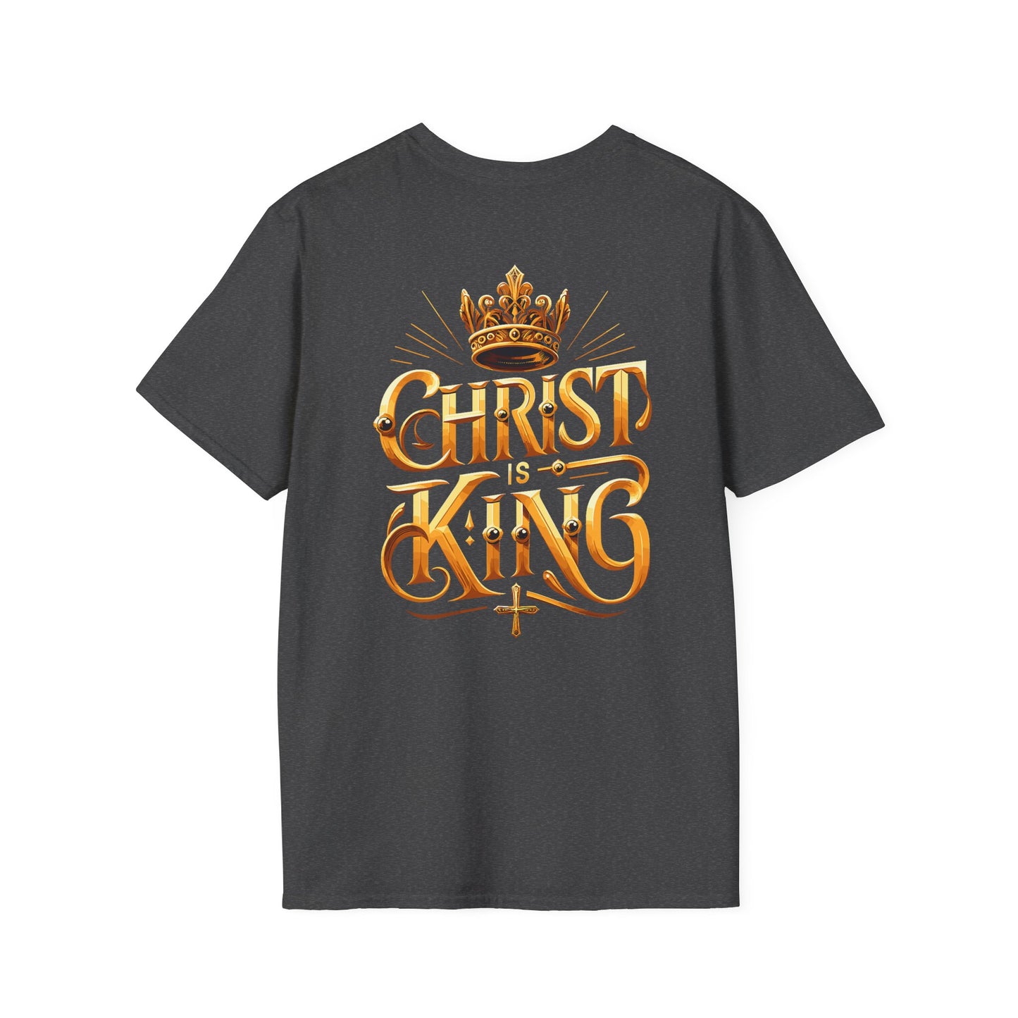 Christ is King Graphic Tee - Unisex Softstyle T-Shirt, Faith-Based Christian Gift