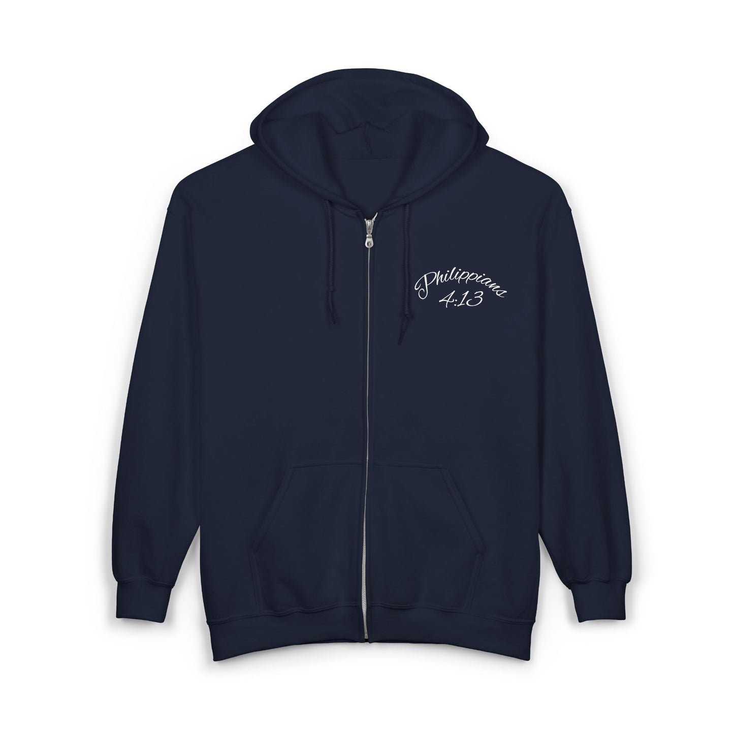 Philippians 4:13 Lion Full Zip Hoodie - Cozy Fall Streetwear Vibe