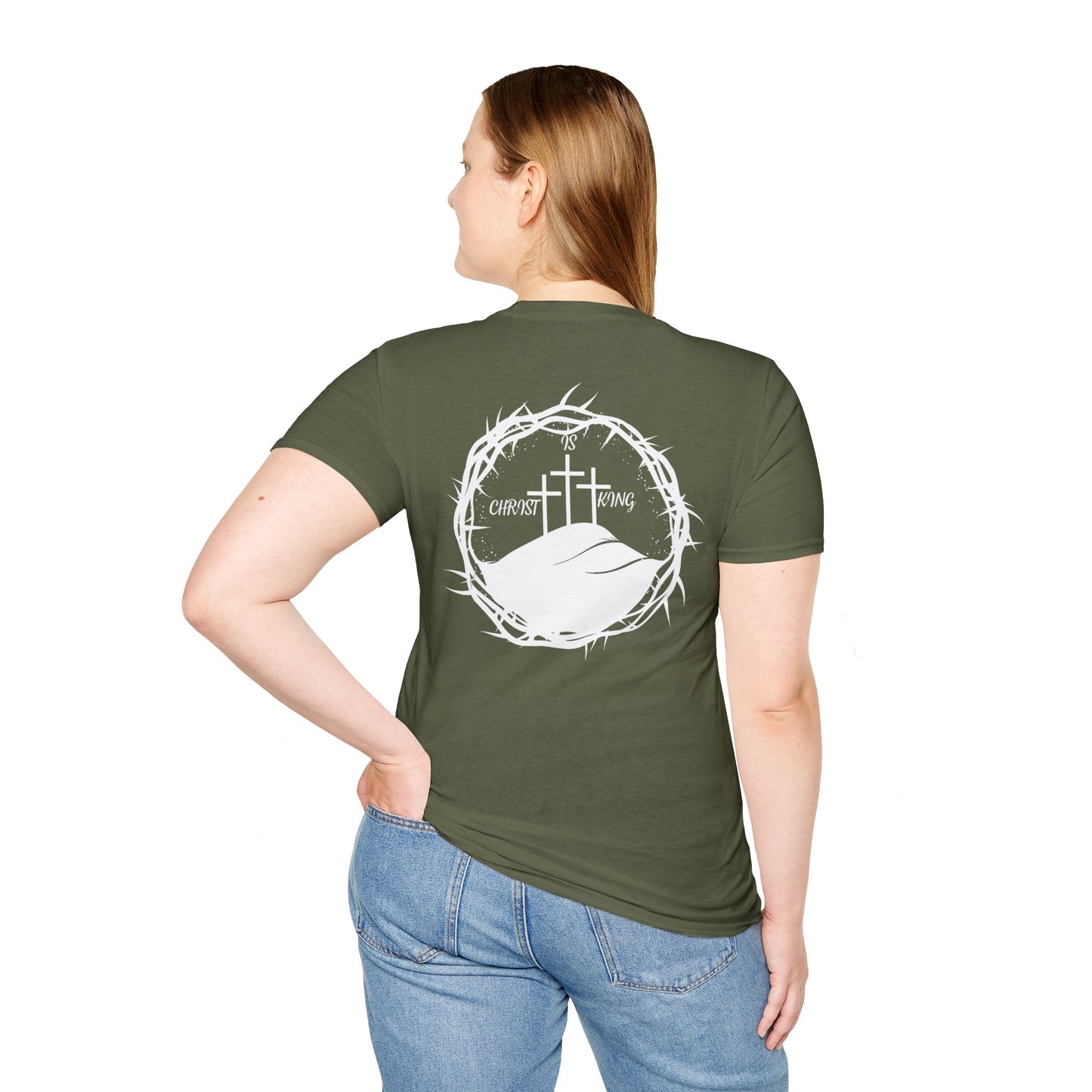 Faith-Inspired Unisex T-Shirt - Christ & King W/Thorn Crown Tee