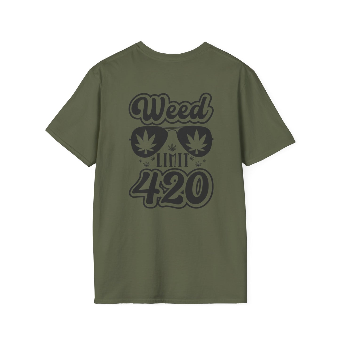 420 Weed Limit Unisex Softstyle T-Shirt | Cannabis Lover Tee for 4/20 Celebrations
