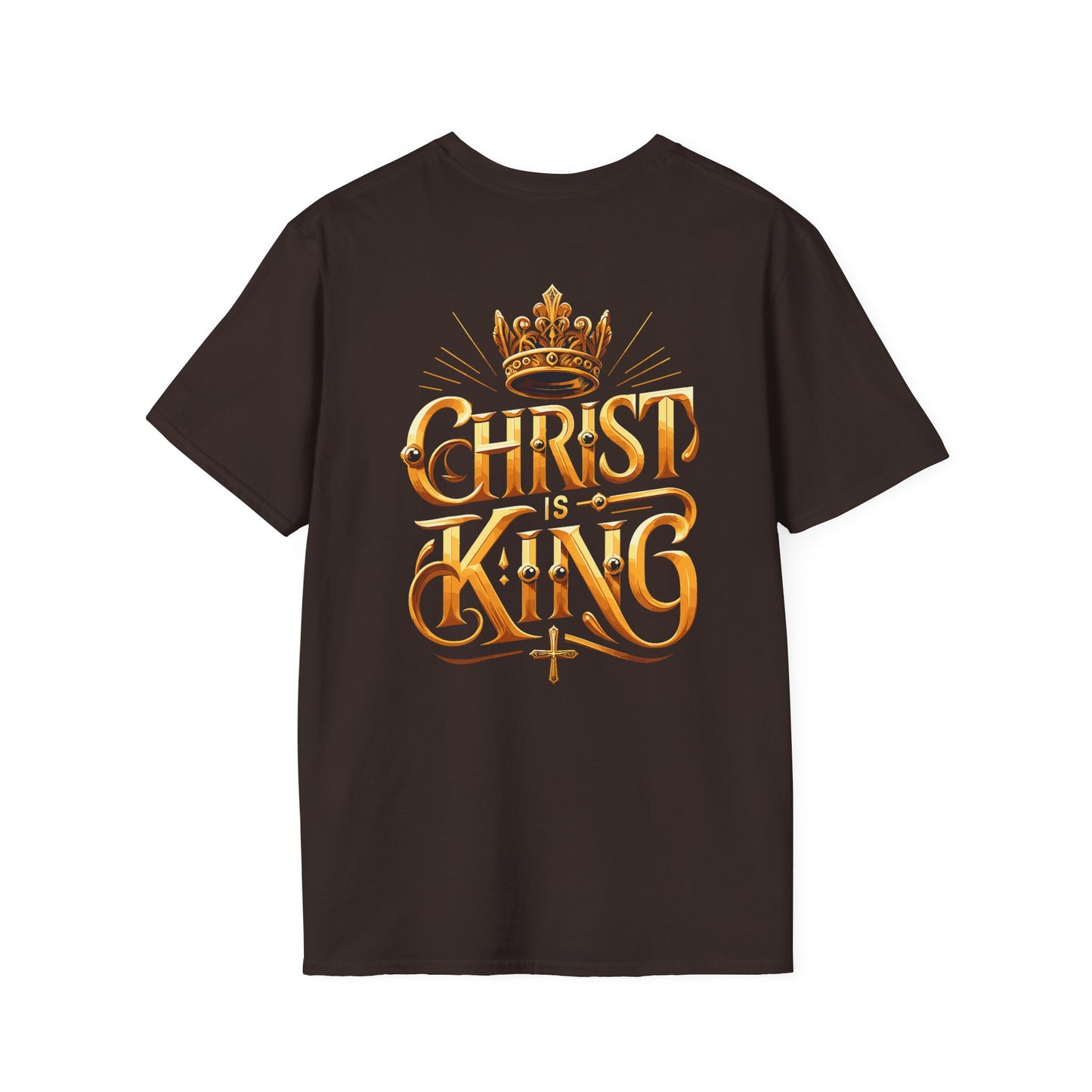 Christ is King Graphic Tee - Unisex Softstyle T-Shirt, Faith-Based Christian Gift