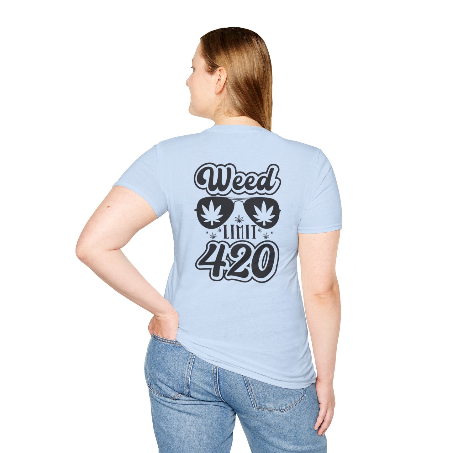 420 Weed Limit Unisex Softstyle T-Shirt | Cannabis Lover Tee for 4/20 Celebrations