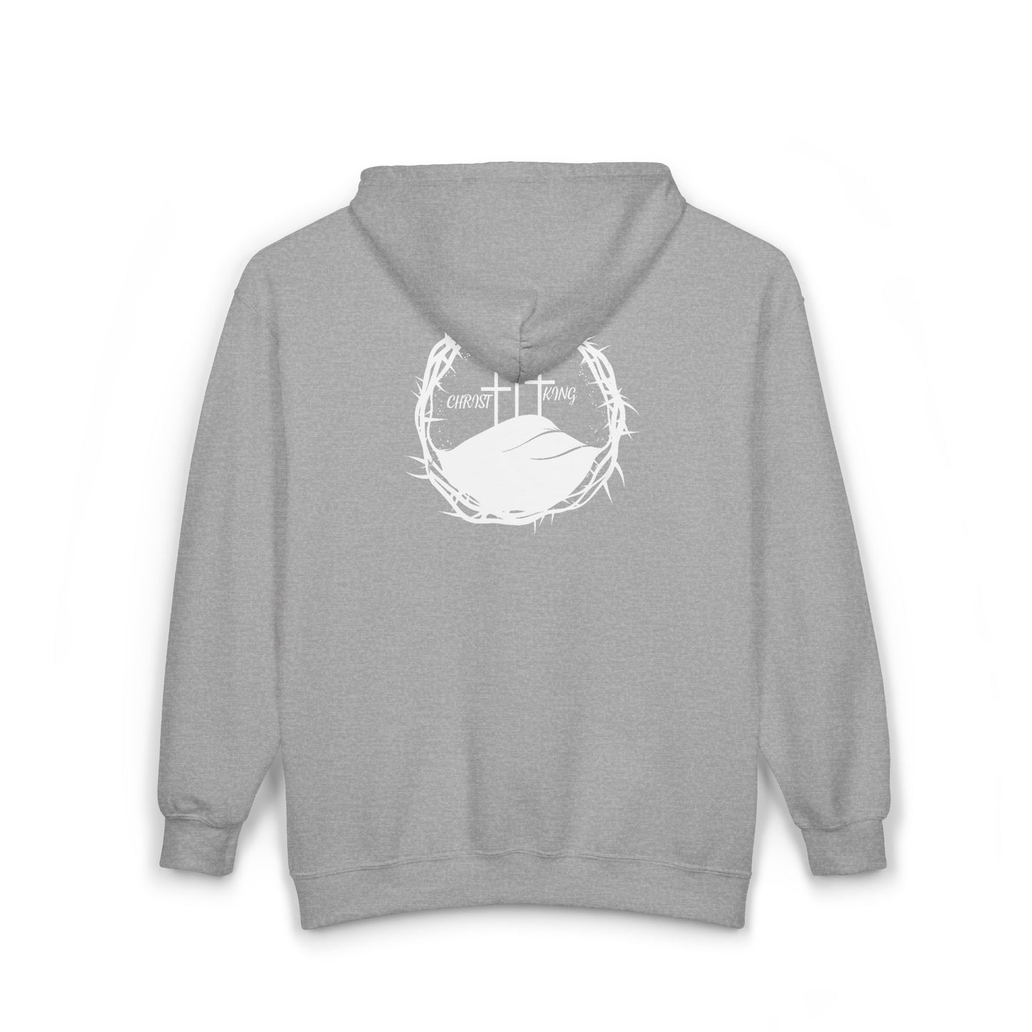 Christ is King w/Thorn Crown Full Zip Hoodie