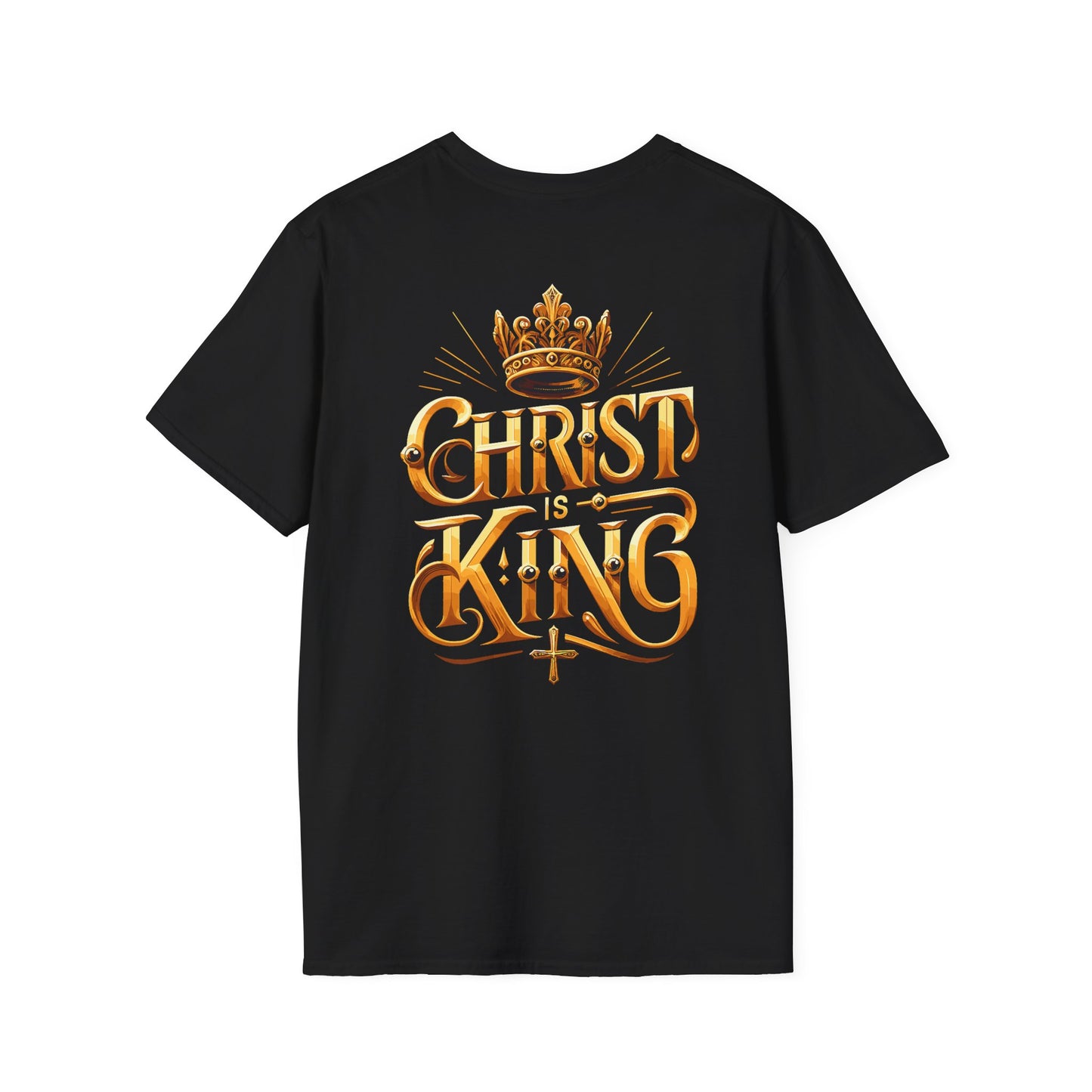 Christ is King Graphic Tee - Unisex Softstyle T-Shirt, Faith-Based Christian Gift