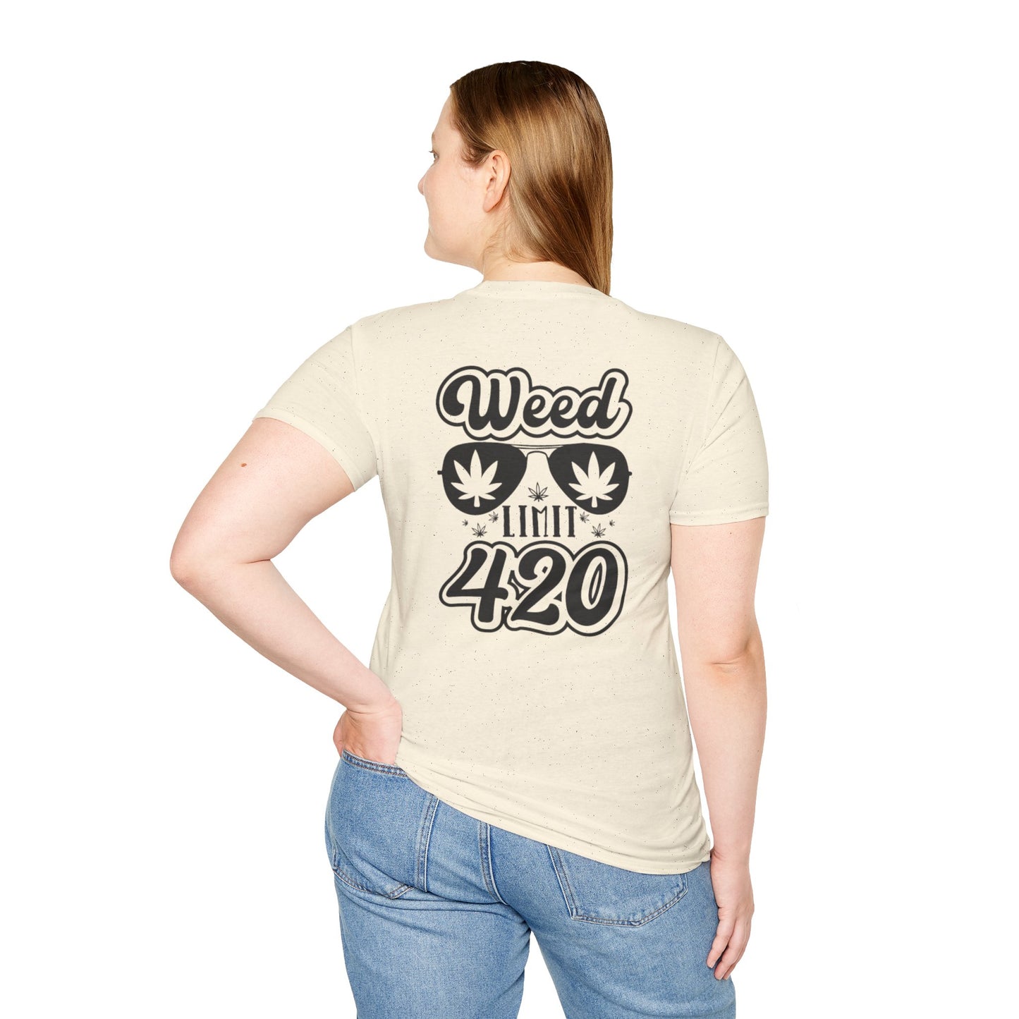 420 Weed Limit Unisex Softstyle T-Shirt | Cannabis Lover Tee for 4/20 Celebrations