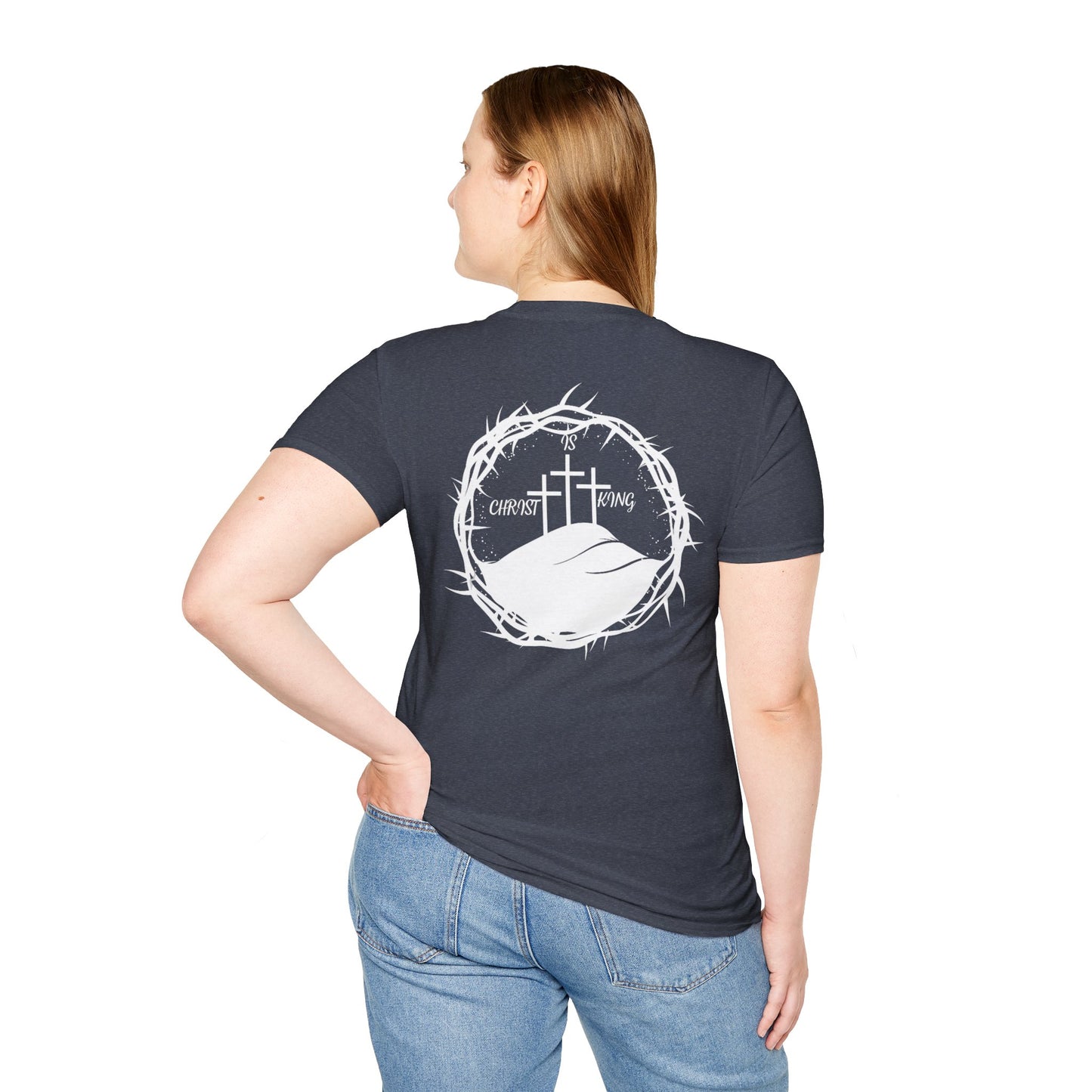 Faith-Inspired Unisex T-Shirt - Christ & King W/Thorn Crown Tee