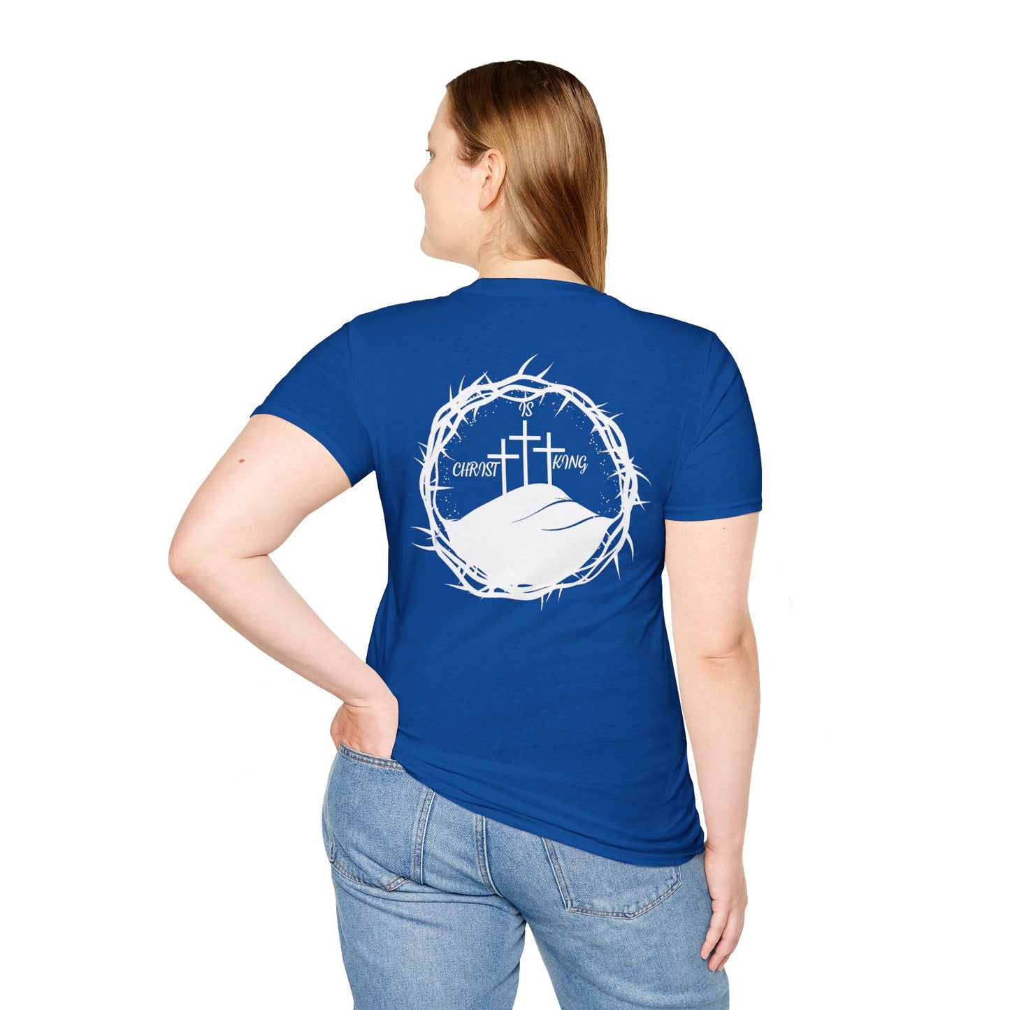 Faith-Inspired Unisex T-Shirt - Christ & King W/Thorn Crown Tee