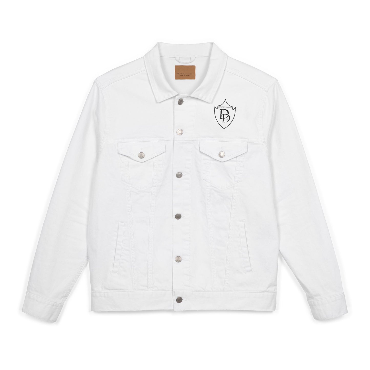 Embroidered Desert Dawn Royal Denim Jacket