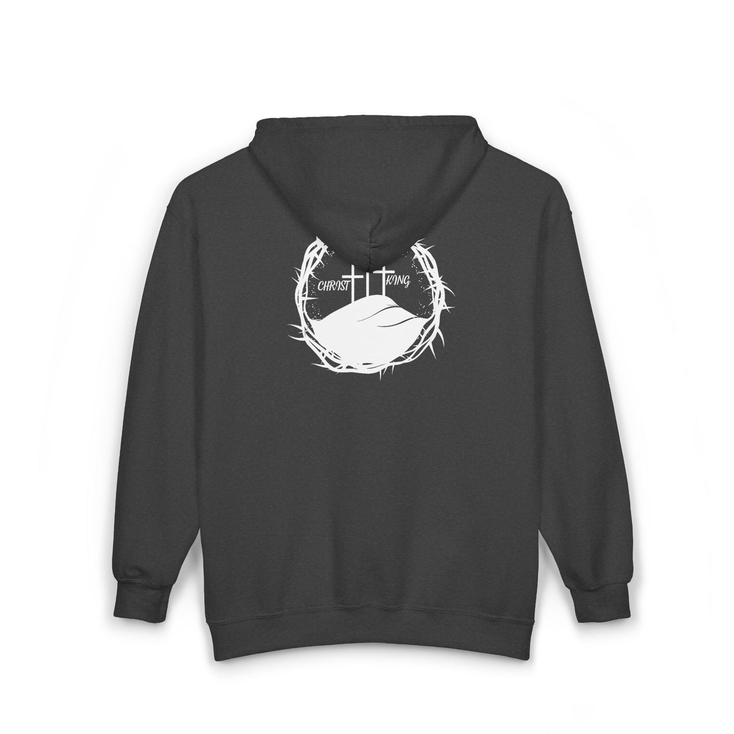 Christ is King w/Thorn Crown Full Zip Hoodie
