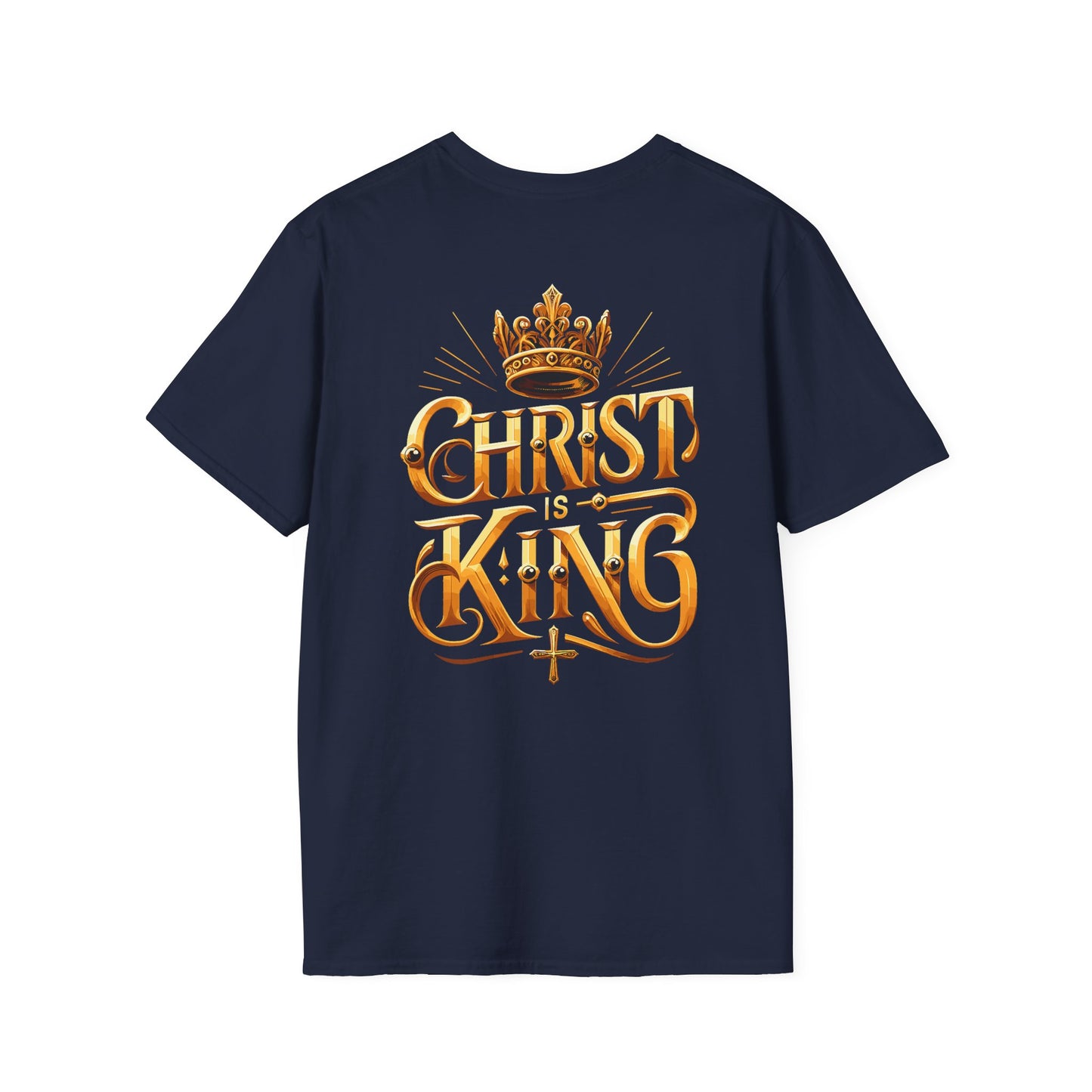 Christ is King Graphic Tee - Unisex Softstyle T-Shirt, Faith-Based Christian Gift