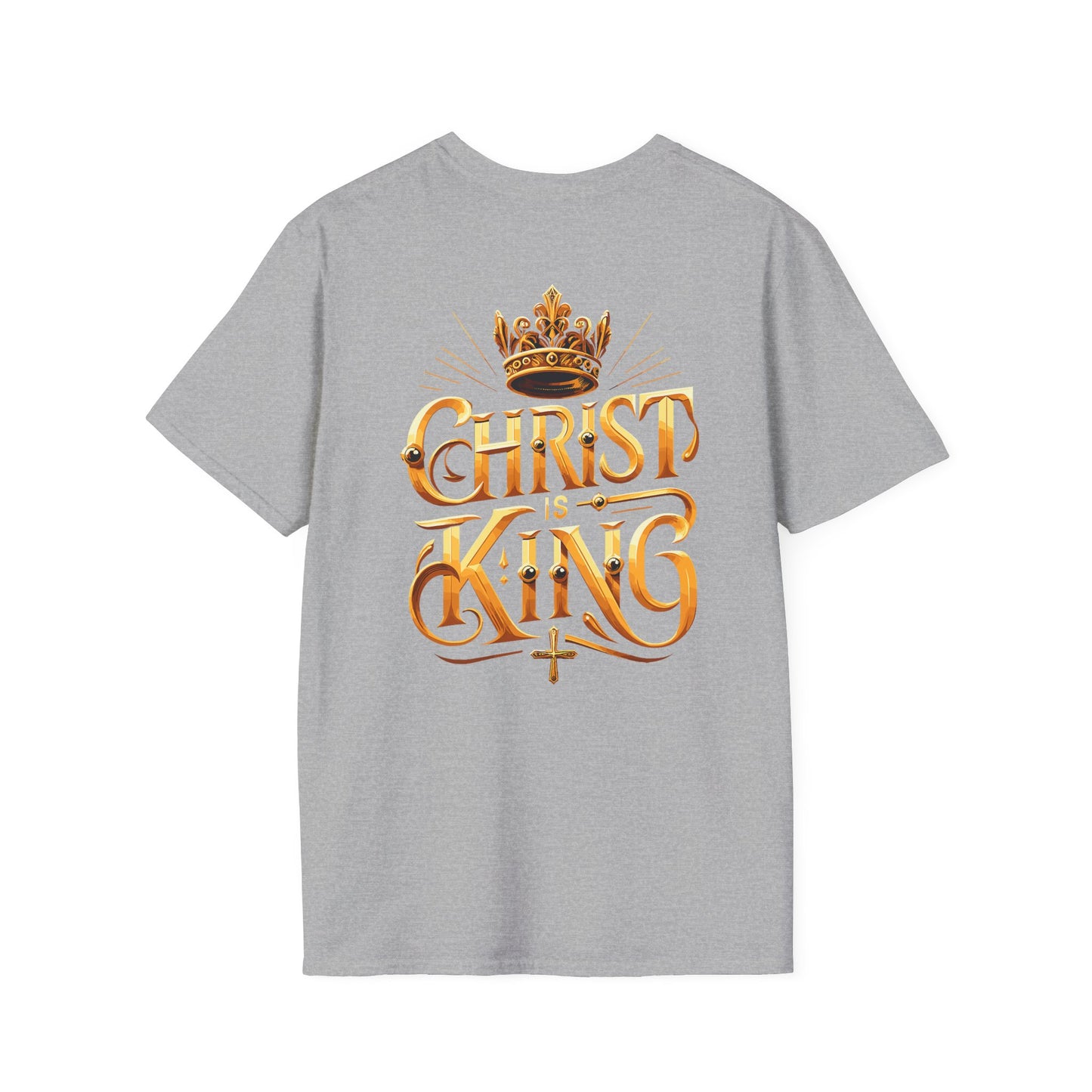 Christ is King Graphic Tee - Unisex Softstyle T-Shirt, Faith-Based Christian Gift