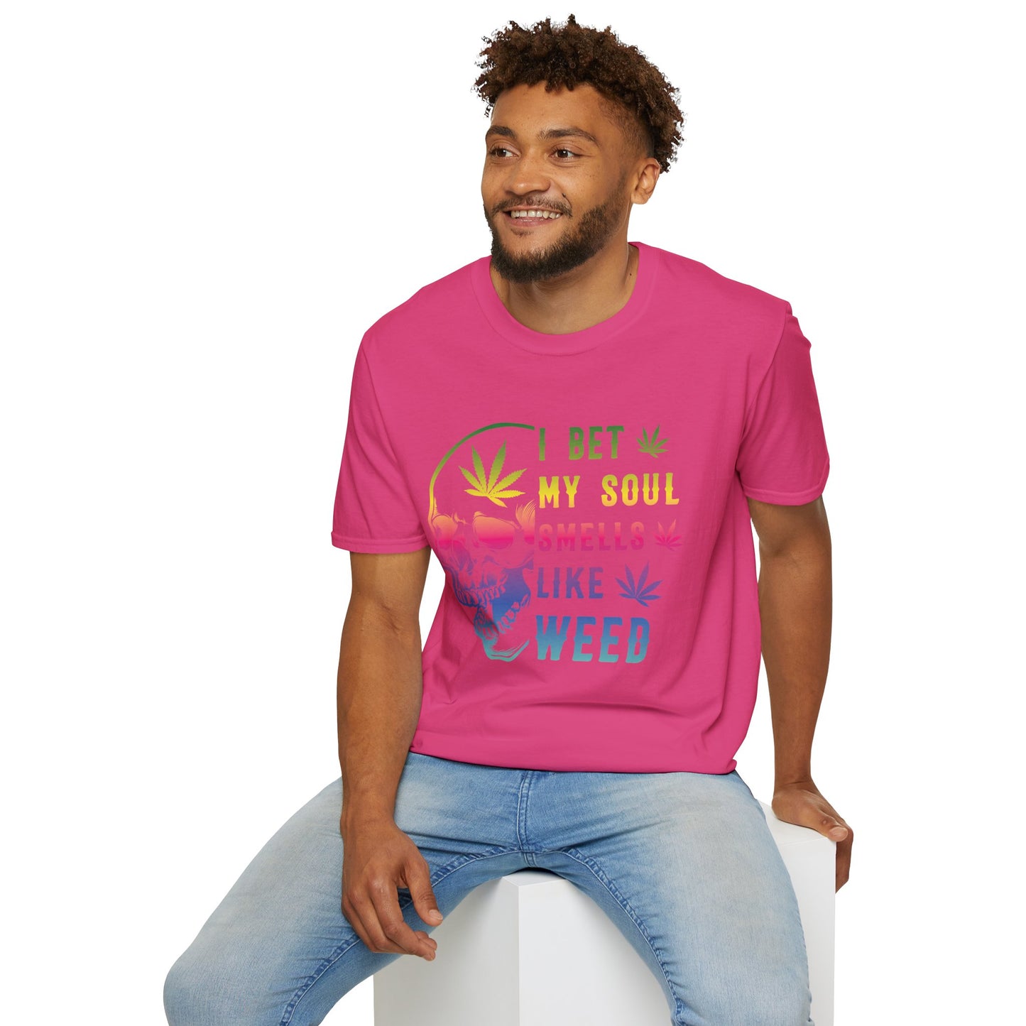 Colorful Skull Weed Unisex T-Shirt