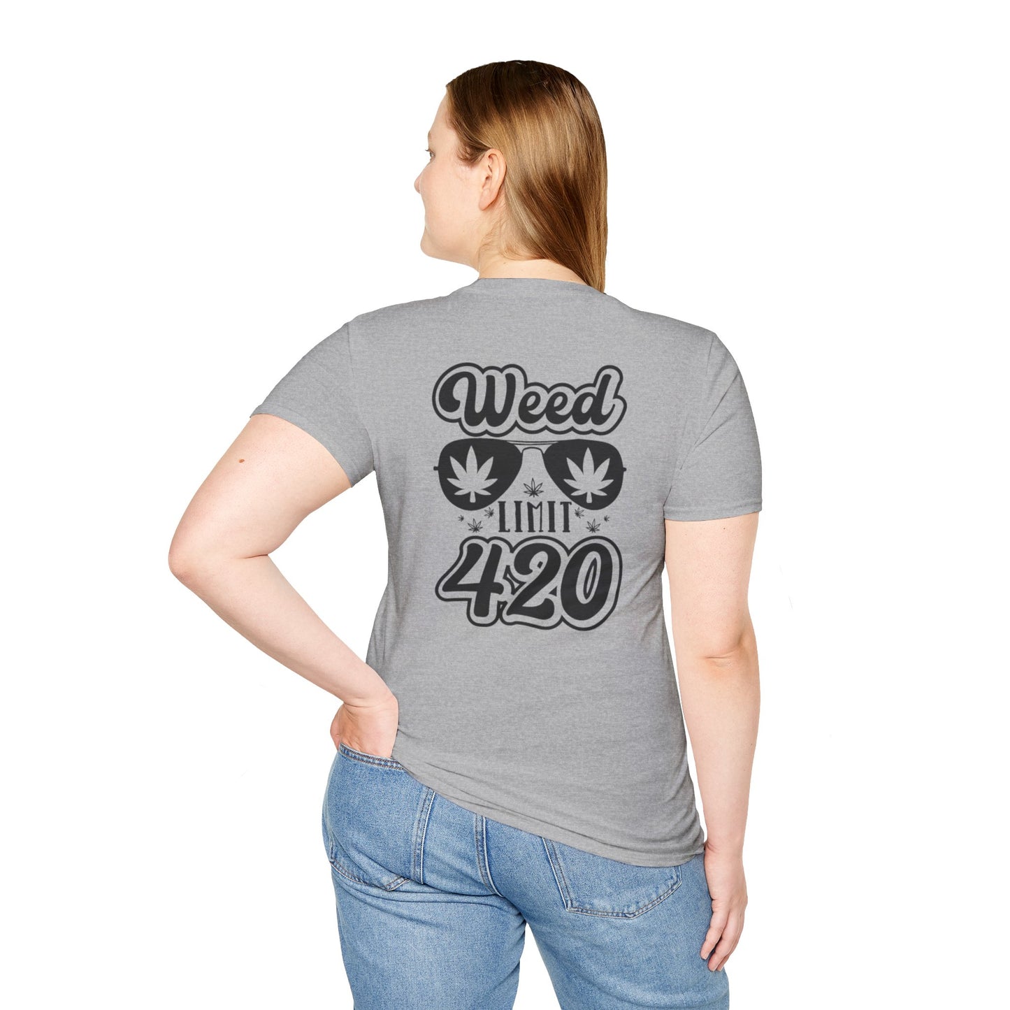 420 Weed Limit Unisex Softstyle T-Shirt | Cannabis Lover Tee for 4/20 Celebrations