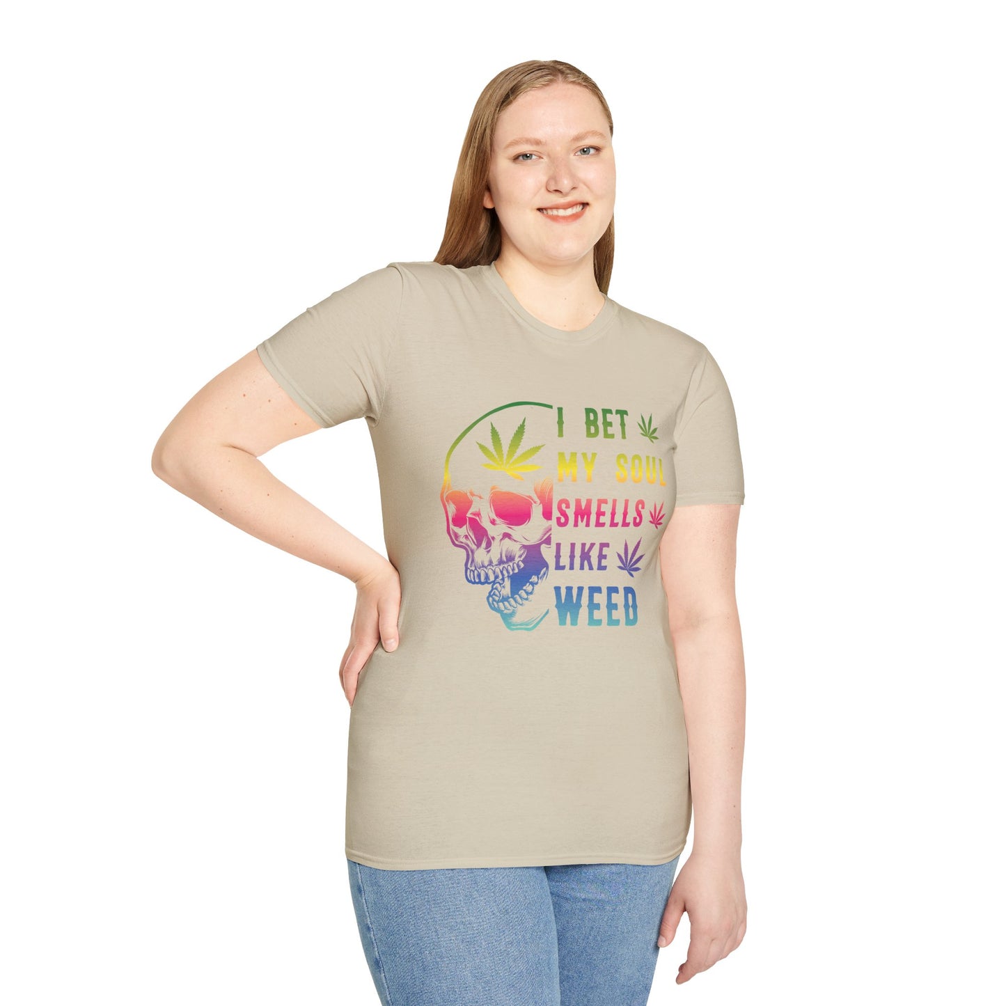 Colorful Skull Weed Unisex T-Shirt
