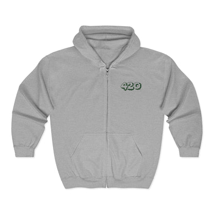 Weed limit 420 Unisex Zip Hoodie - Cannabis Lovers Cozy Apparel