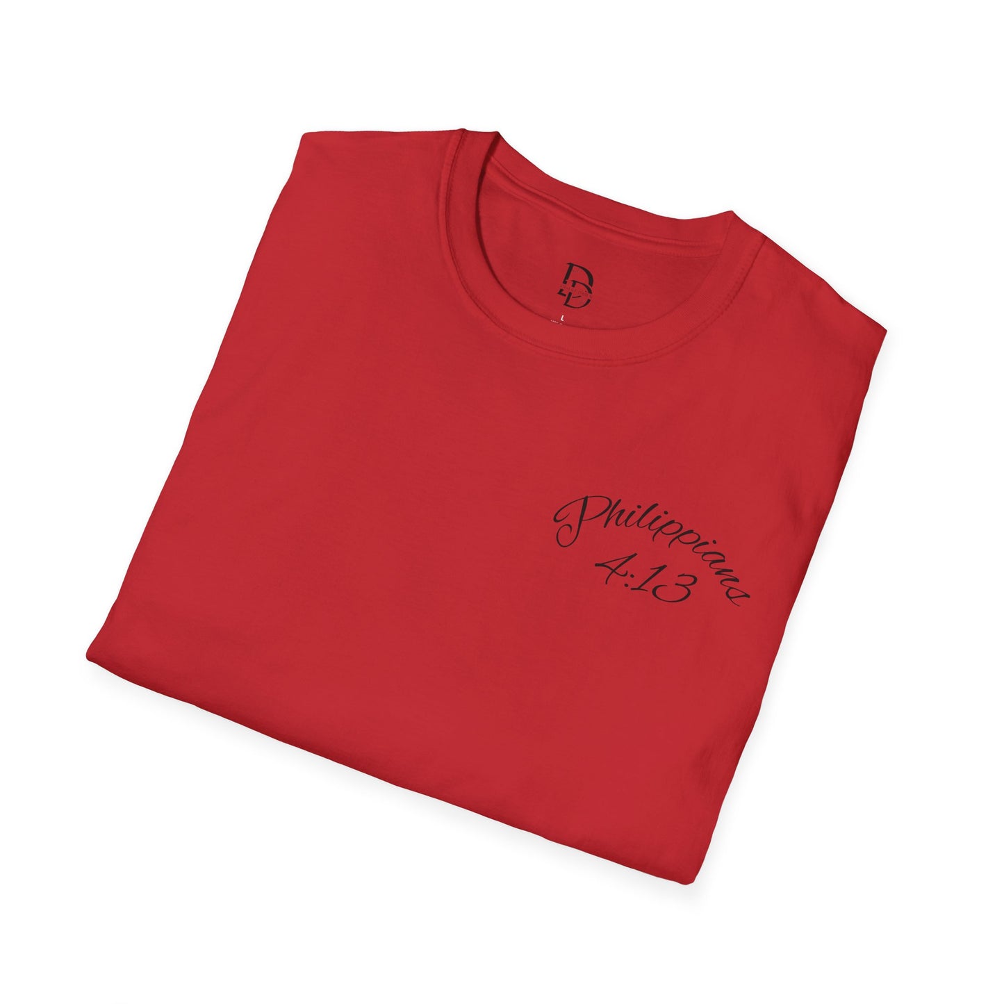 Inspirational Lion Tee | Unisex Softstyle T-Shirt, Christian Apparel, Philippians 4:13