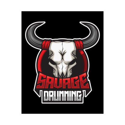 Savage Drumming Matte Vertical Poster