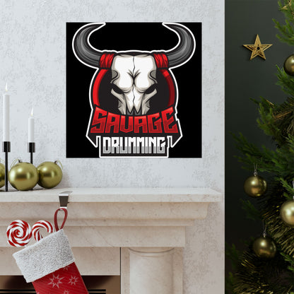 Savage Drumming Matte Vertical Poster