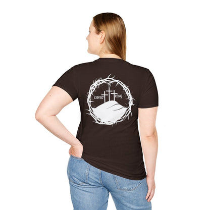Faith-Inspired Unisex T-Shirt - Christ & King W/Thorn Crown Tee