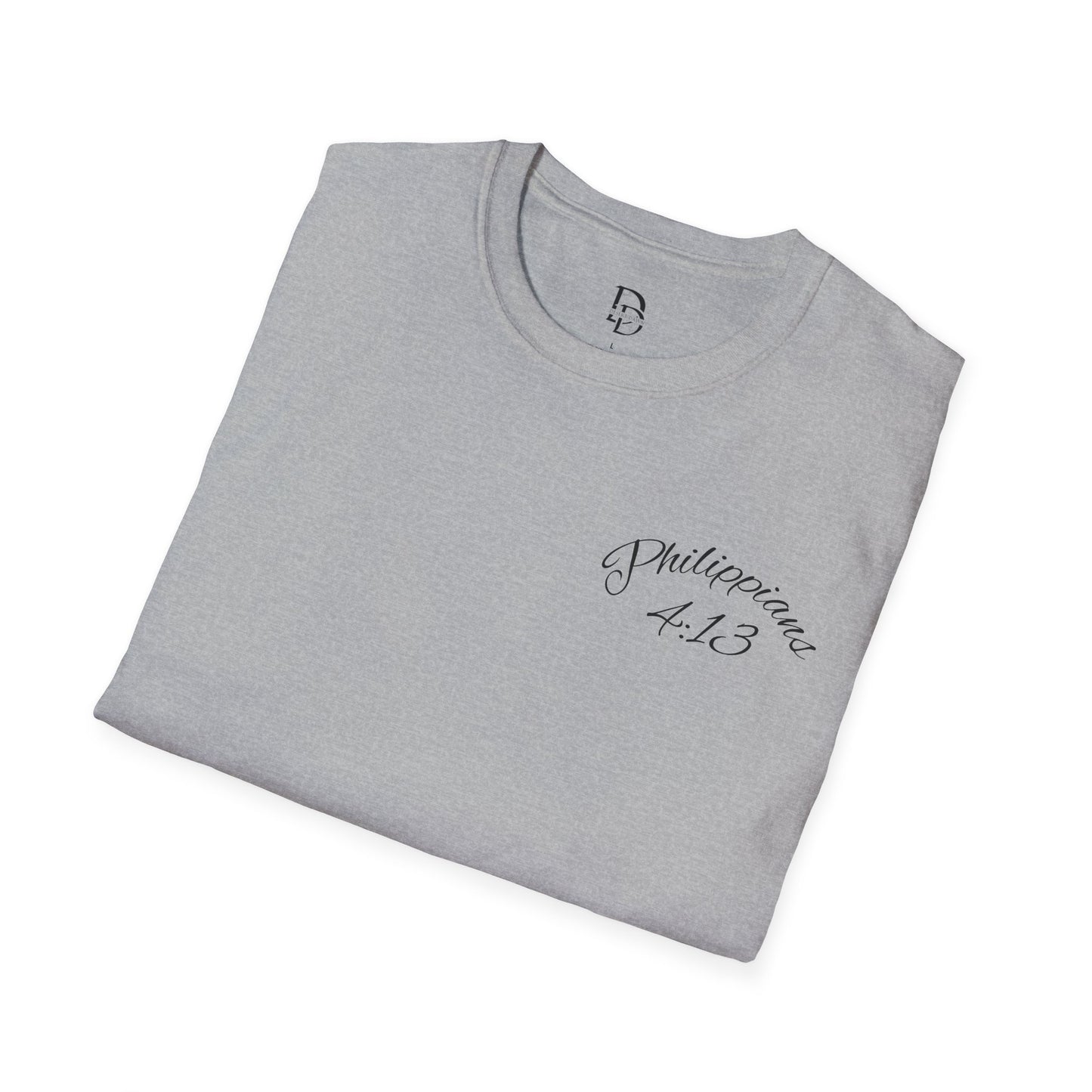Inspirational Lion Tee | Unisex Softstyle T-Shirt, Christian Apparel, Philippians 4:13