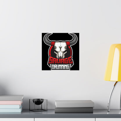Savage Drumming Matte Vertical Poster