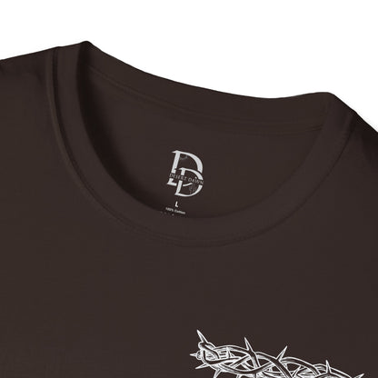Christ is King Crossed Unisex Softstyle T-Shirt - Faith Apparel and Christian Gift
