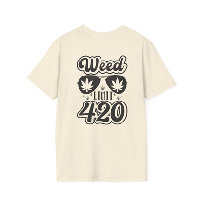 420 Weed Limit Unisex Softstyle T-Shirt | Cannabis Lover Tee for 4/20 Celebrations