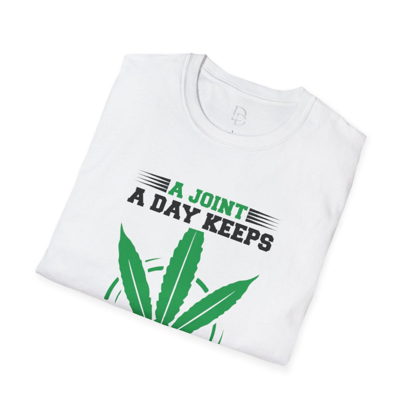 Marijuana Humor T-Shirt - A Joint a Day Keeps the Bad Mood Away
