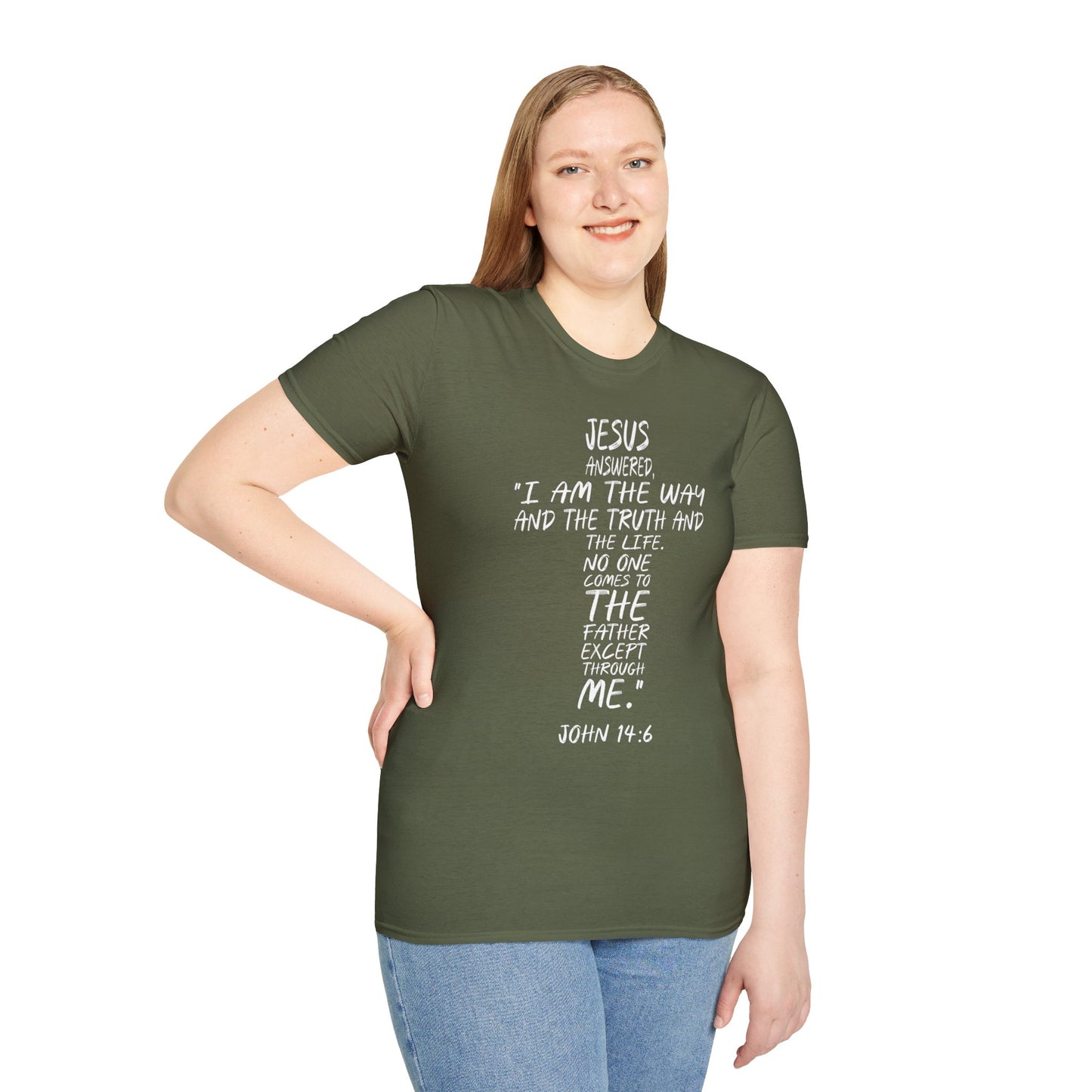 Christian Tee - Inspirational Quote Shirt, John 14:6