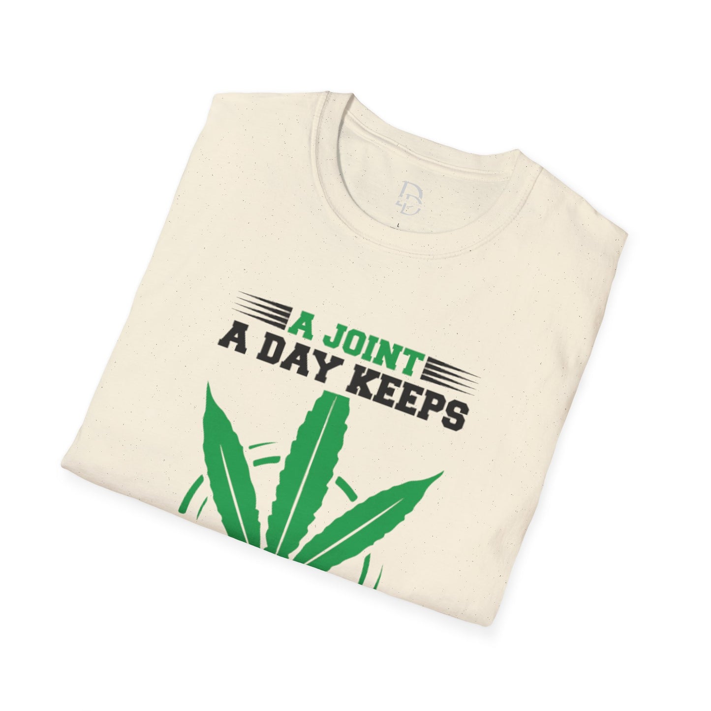 Marijuana Humor T-Shirt - A Joint a Day Keeps the Bad Mood Away