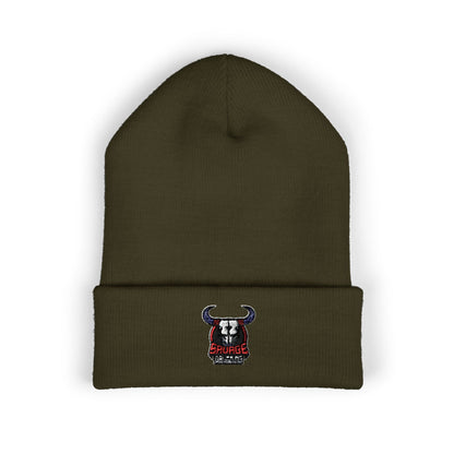 Embroidered Savage Drumming Cuffed Beanie