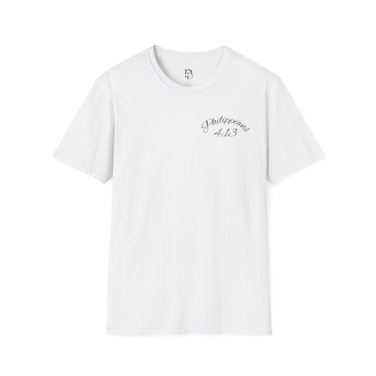 Inspirational Lion Tee | Unisex Softstyle T-Shirt, Christian Apparel, Philippians 4:13