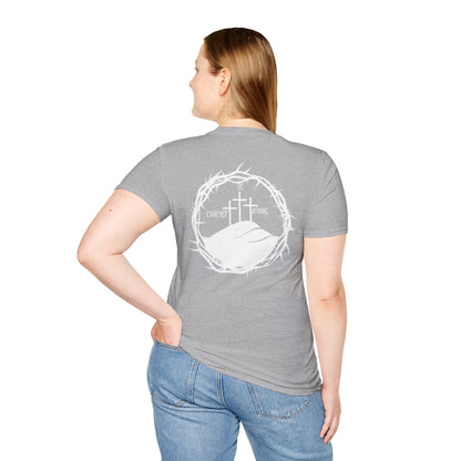 Faith-Inspired Unisex T-Shirt - Christ & King W/Thorn Crown Tee
