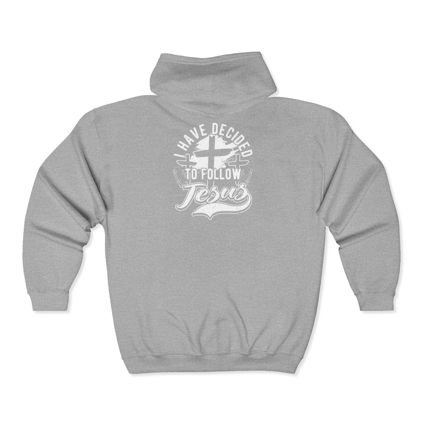 Full Zip Hoodie with Inspirational Jesus Design