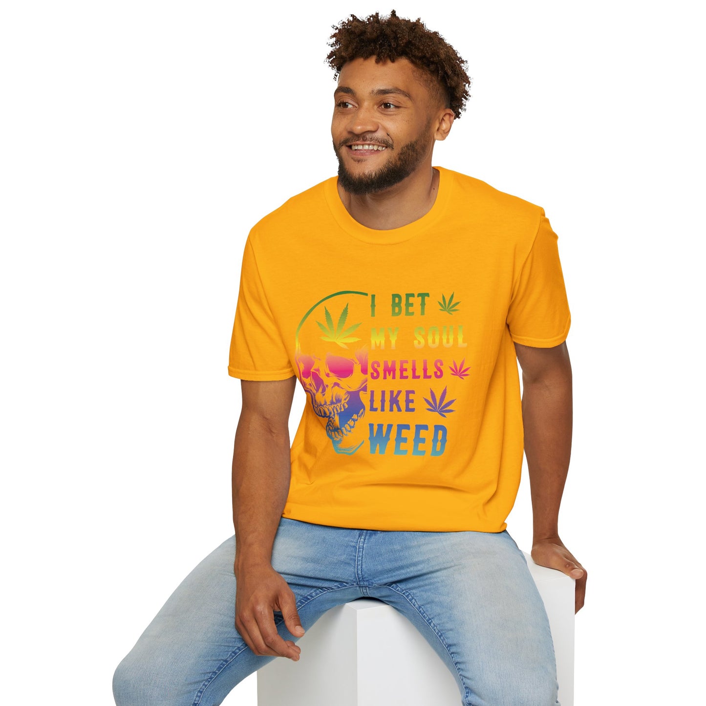 Colorful Skull Weed Unisex T-Shirt