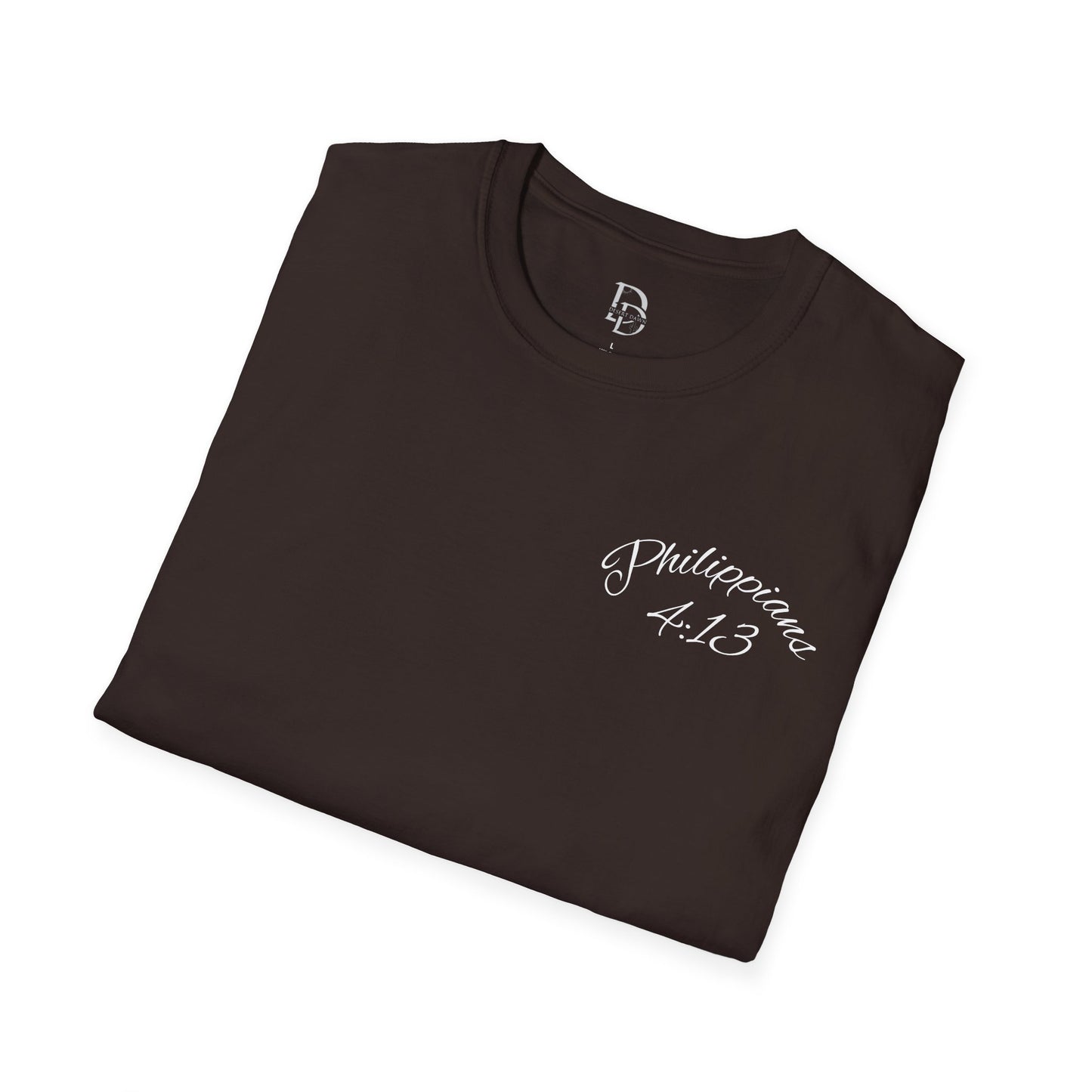 Inspirational Lion Tee | Unisex Softstyle T-Shirt, Christian Apparel, Philippians 4:13