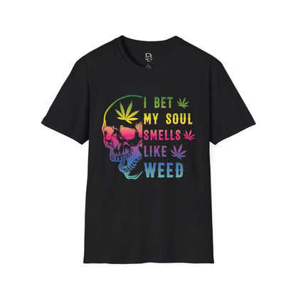 Colorful Skull Weed Unisex T-Shirt