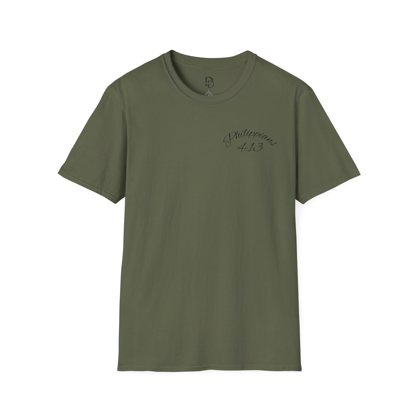 Inspirational Lion Tee | Unisex Softstyle T-Shirt, Christian Apparel, Philippians 4:13